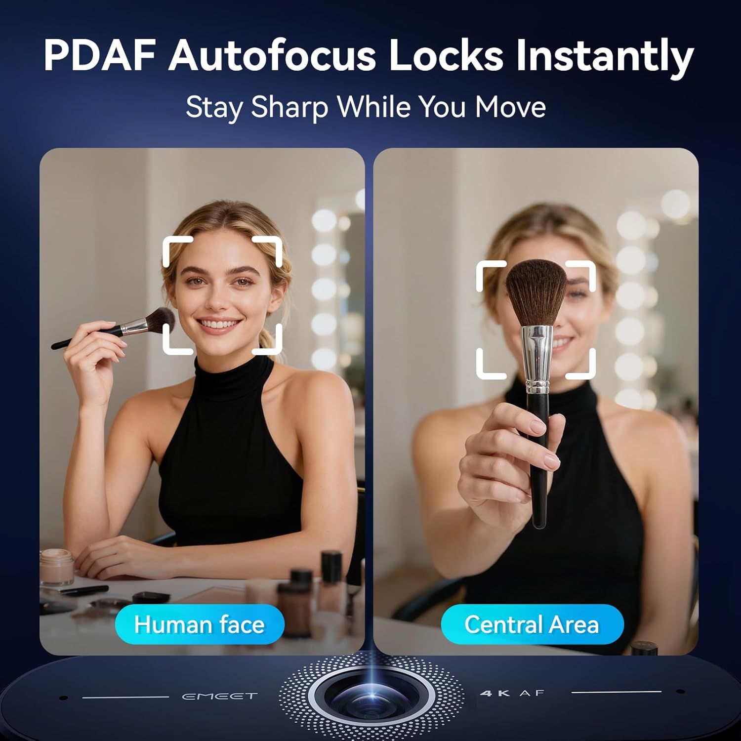 C60E 4K Webcam for Streaming & Gaming – PDAF Autofocus, Dual Mics, Live Streaming Camera with Auto Light Correction, Plug & Play USB Webcam for PC & Mac