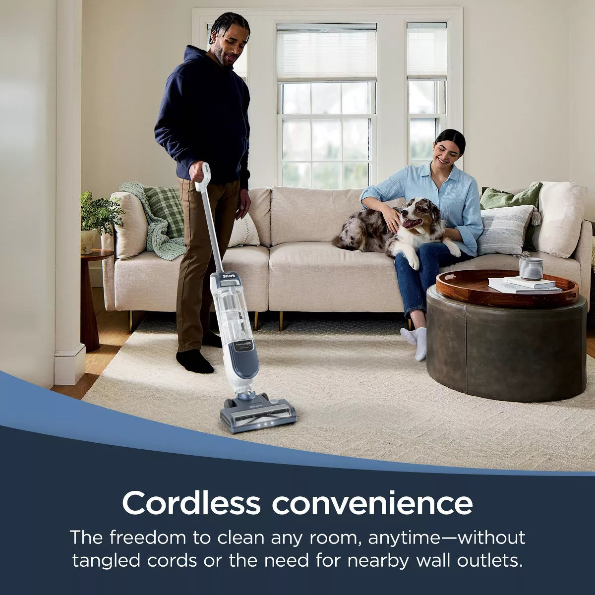 Shark Freestyle Max Cordless Upright Vacuum SV2002 10" Cleaning Path Gray